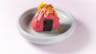 Onighiri pink sake fry