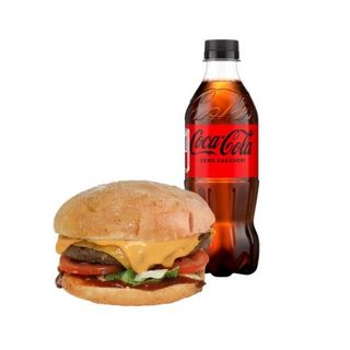 Combo Menù - Cheeseburger e Coca-Cola Zero Bottiglia 45cl
