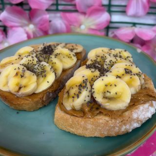 Nuevas Tostas de Plátano y Peanut