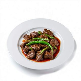 Ternera Con Pimientos Verdes