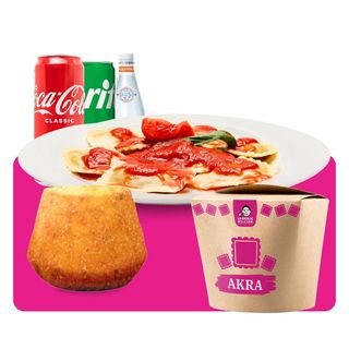 Akra (400gr) + arancina spinaci + bibita