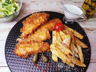 Menu crispy chicken fingers