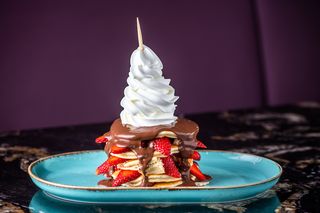 Nutella Strawberry Pancake Stack