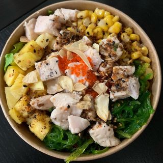 Grilled  chicken poke "