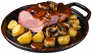 Jambonneau cu cartofi parisienne