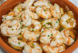Tapa de gambas al ajillo