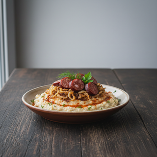 Fasole batuta cu carnati afumati