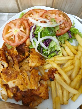 Menú plato con patatas