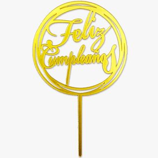 Topper Tarta De Feliz Cumpleaños (1 Ud.)