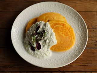 Гарбузові панкейки з грецьким йогуртом (160/150g)