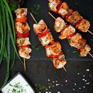 Brochettes De Dinde Marinées