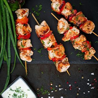 Brochettes De Dinde Marinées