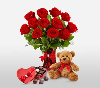 Rose with teddy