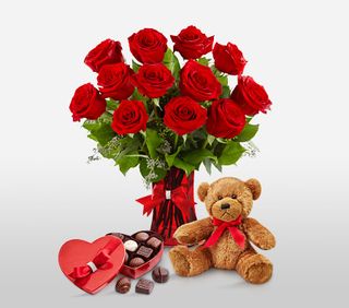 Rose with teddy