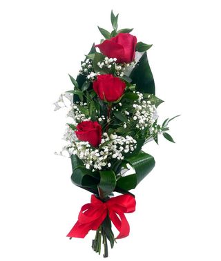 Bouquet 3 Rose Rosse