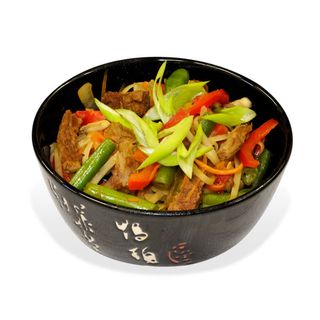 Локшина Удон зі свининою та спаржевою квасолею(250г)