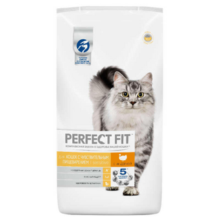Сухой корм для  кошек Perfect Fit с чувствительным пищеварением индейка 4607065377908