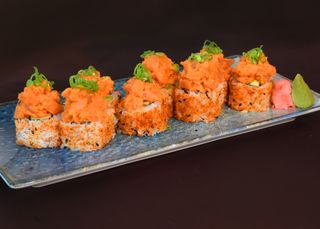 Spicy Salmon Volcano Roll