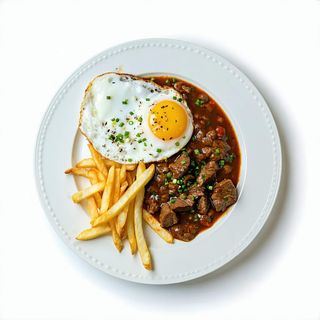 Carne Guisada Casera Con Huevo Y Patatas