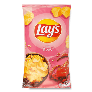 Чипси Lay's картопляні зі смаком краба (120г)