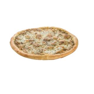 Pizza de chocolate blanco y pistacho