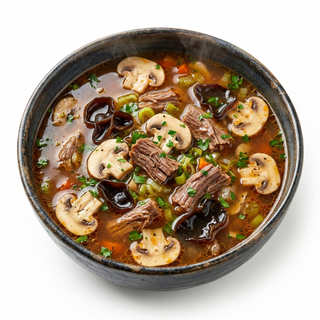 Supa de vacuta cu ciuperci