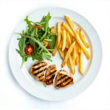 Plato combinado con pollo