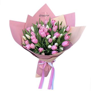 Buchet cu Lalele Roz si Albe