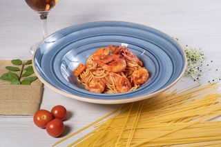 Tagliatelle con gamberi
