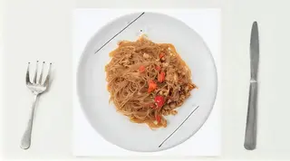 345. Spaghetti di soia con carne piccante