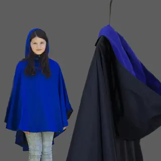 ორმხრივი საბავშვო ლაბადა 8-14 age ლურჯი