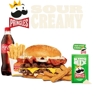 Combo Pringles Sour Creamy Doble Carne Grande