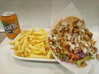 Menu Kebab no Pão Turco Especial com Queijo (Sem Salada)