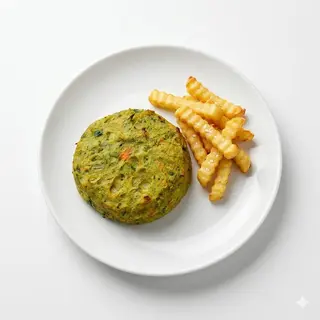 Burger Vegana Sin Gluten Con Patatas