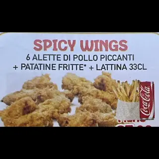 Menu spicy wings