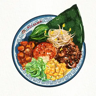 Dry pork noodles