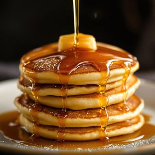 6 stacks of pancakes