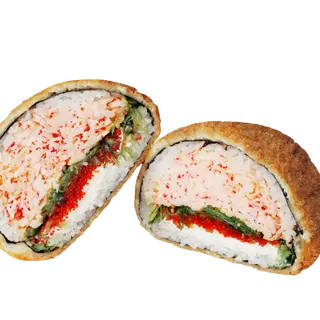 Sushi-Burger z surimi & chiyashi