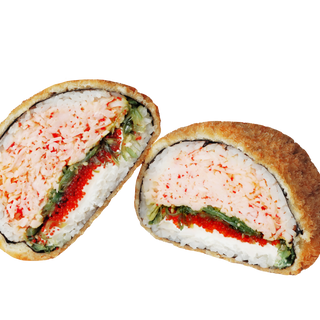 Sushi-Burger z surimi & chiyashi