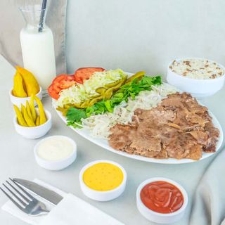 Meniu farfurie mare cu orez vita