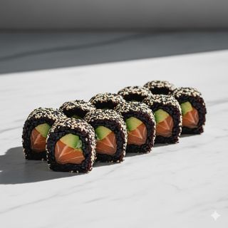 Black sake roll 8  pezzi