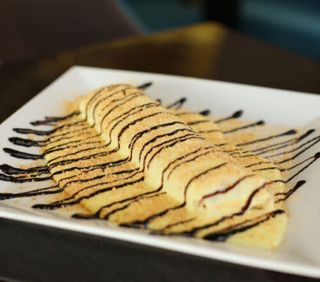 Palačinke sa pudingom od vanile i bananom