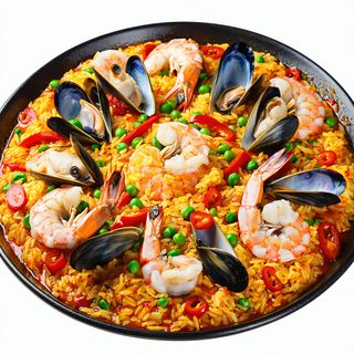 Paella + Patatas Fritas
