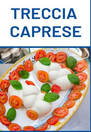 Treccia di fior di latte con pomodorini e basilico gr500