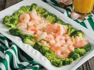 Филе креветок с брокколи