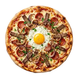 Pizza ojo de buey (25 cm.)
