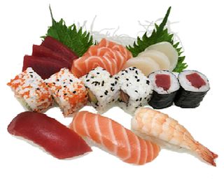 Sushi y sashimi moriawase (18 p)