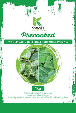 Vine Spinach/Ndelema & Pumpkin Leaves Mix 1Kg 