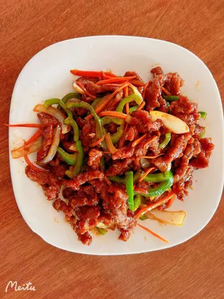 Ternera Crujiente con salsa Dulce Picante