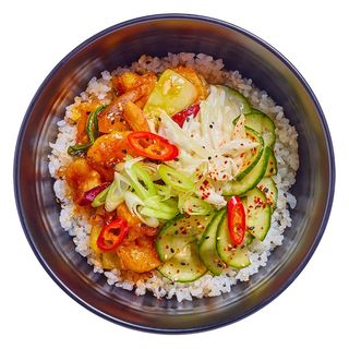 gochujang rice bowl - prawns